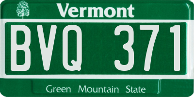 VT license plate BVQ371