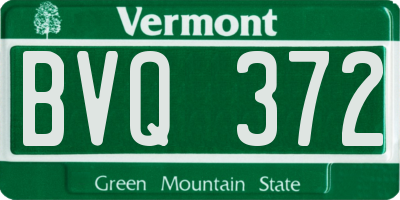 VT license plate BVQ372