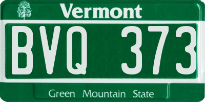 VT license plate BVQ373