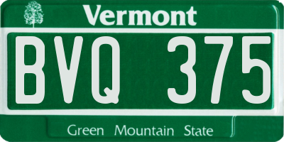 VT license plate BVQ375