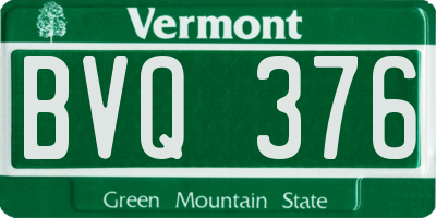 VT license plate BVQ376