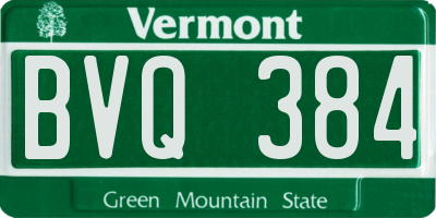 VT license plate BVQ384