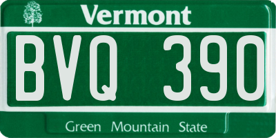 VT license plate BVQ390