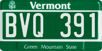 VT license plate BVQ391