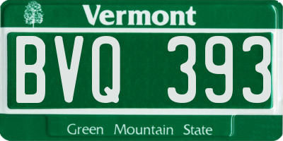 VT license plate BVQ393