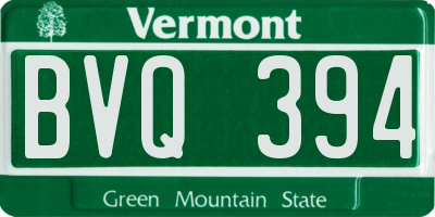 VT license plate BVQ394