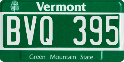 VT license plate BVQ395