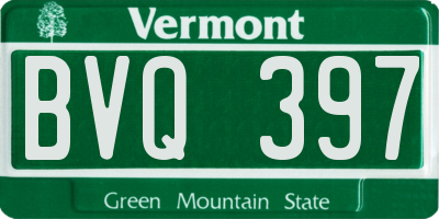 VT license plate BVQ397