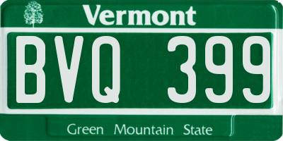 VT license plate BVQ399