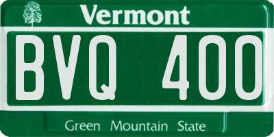VT license plate BVQ400