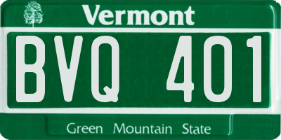 VT license plate BVQ401