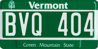 VT license plate BVQ404