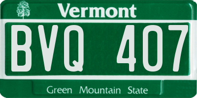 VT license plate BVQ407