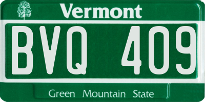 VT license plate BVQ409