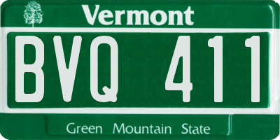 VT license plate BVQ411