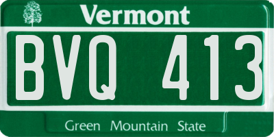 VT license plate BVQ413