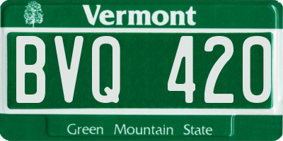 VT license plate BVQ420
