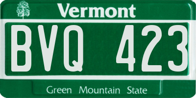 VT license plate BVQ423