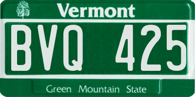 VT license plate BVQ425