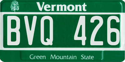 VT license plate BVQ426