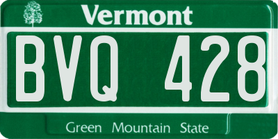 VT license plate BVQ428