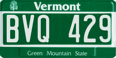 VT license plate BVQ429