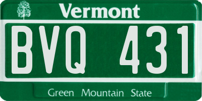 VT license plate BVQ431