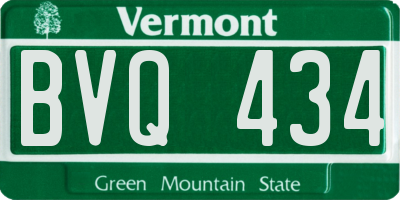 VT license plate BVQ434