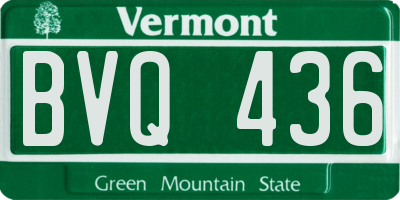 VT license plate BVQ436