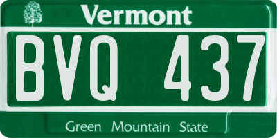VT license plate BVQ437