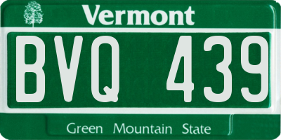 VT license plate BVQ439