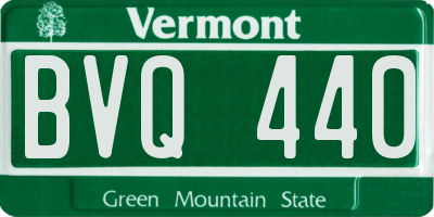 VT license plate BVQ440