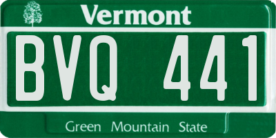 VT license plate BVQ441