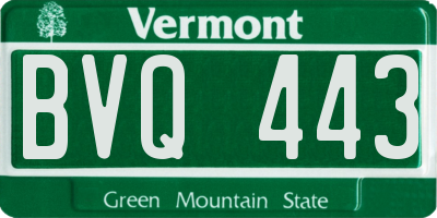 VT license plate BVQ443