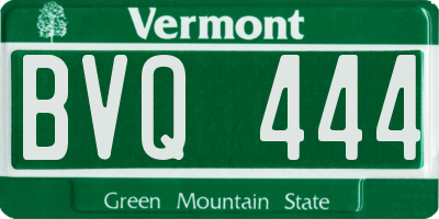 VT license plate BVQ444