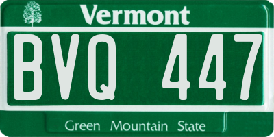 VT license plate BVQ447