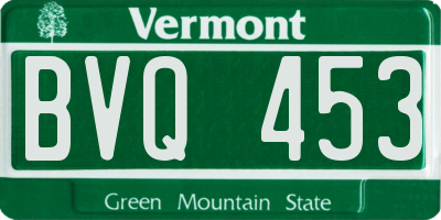VT license plate BVQ453
