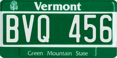 VT license plate BVQ456