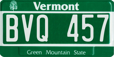 VT license plate BVQ457