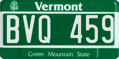 VT license plate BVQ459