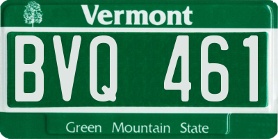 VT license plate BVQ461