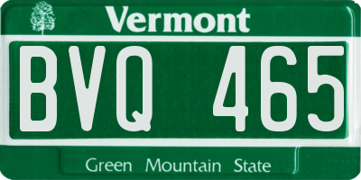 VT license plate BVQ465