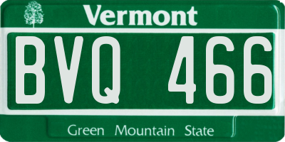 VT license plate BVQ466