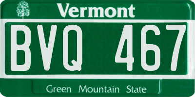 VT license plate BVQ467