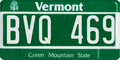 VT license plate BVQ469