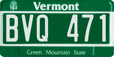VT license plate BVQ471