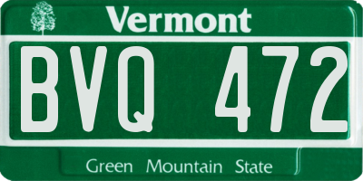 VT license plate BVQ472