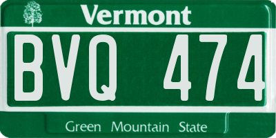 VT license plate BVQ474