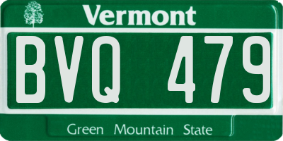 VT license plate BVQ479