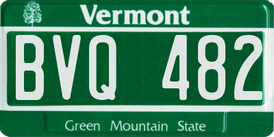 VT license plate BVQ482